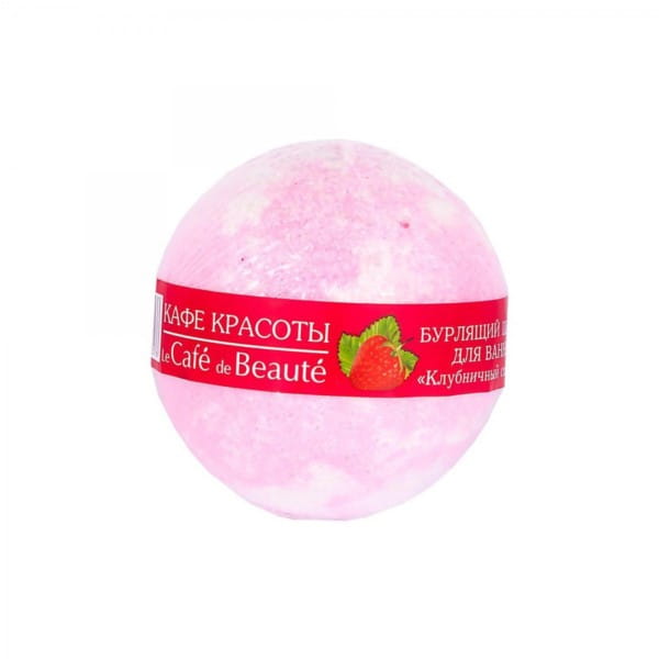 Badekugel Erdbeersorbet 120 g CAFE BEAUTE - Biolaboratorium