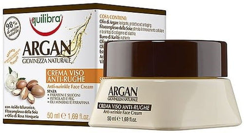 Crème visage anti-rides à l'argan EQUILIBRA