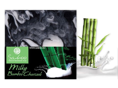 Natural soap, bamboo charcoal + milk 100 g SABOO