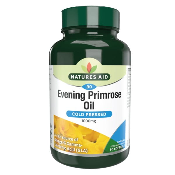 Nachtkerzenöl 1000 MG 90 Kapseln Omega 6 NATURES AID - Biolaboratorium