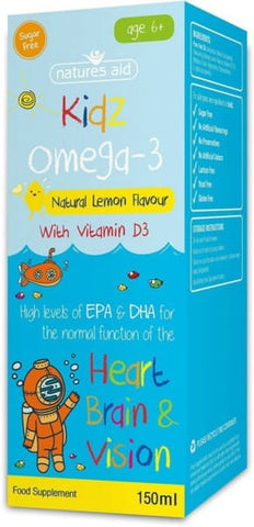 Kidz OMEGA - 3 150 ml NATURES AID fatty acids
