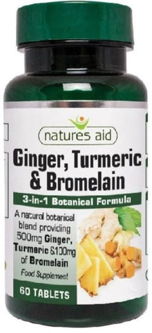 Ginger Turmeric Bromelain 60 tab. NATURAL AID
