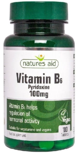 Vitamin B6 100 mg 100 tabs. NATURE HELP