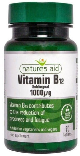 Vitamin B12 1000 90 tablets. NATURAL AID