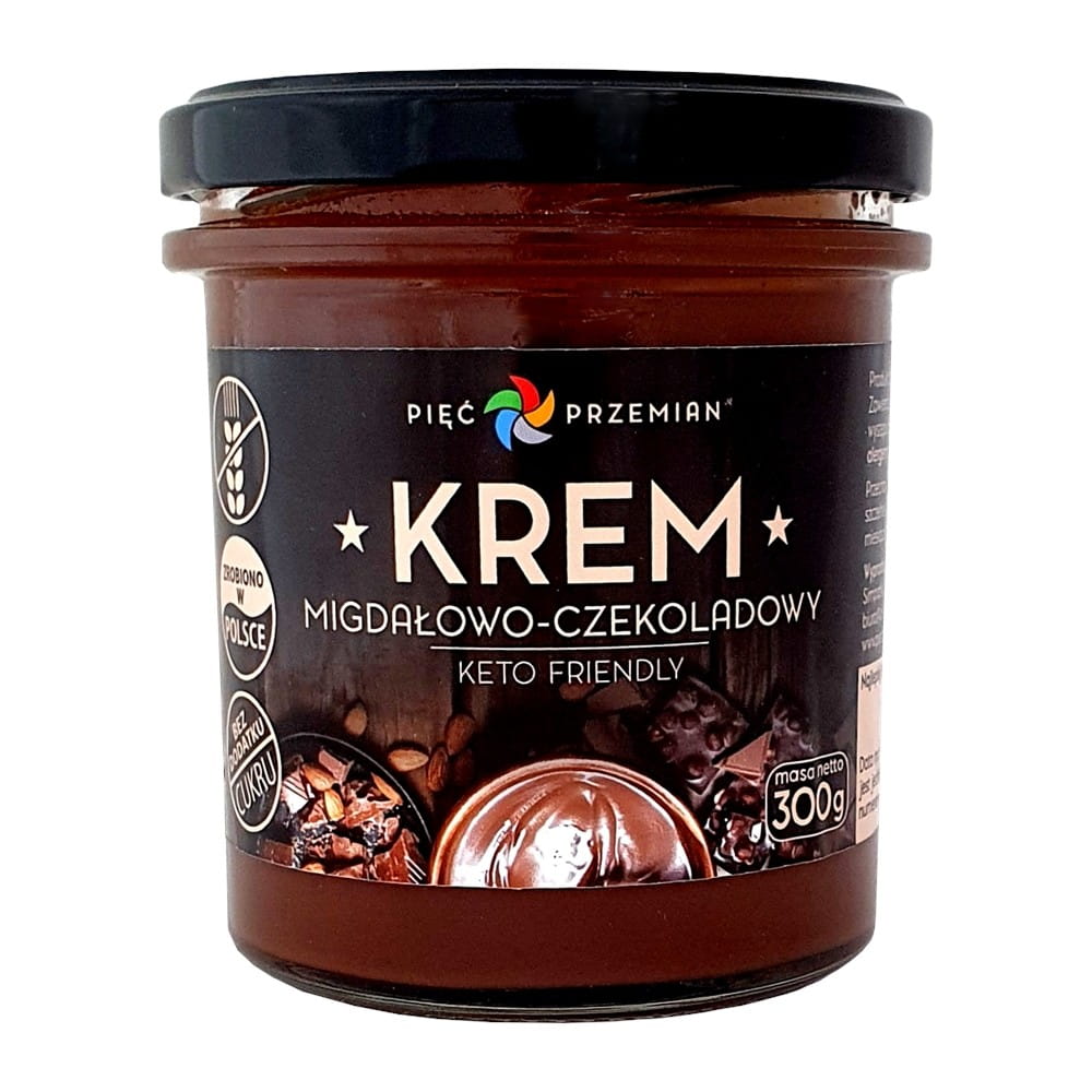 Mandel- und Schokoladen-Keto-Creme 300 g FÜNF ÄNDERUNGEN - Biolaboratorium