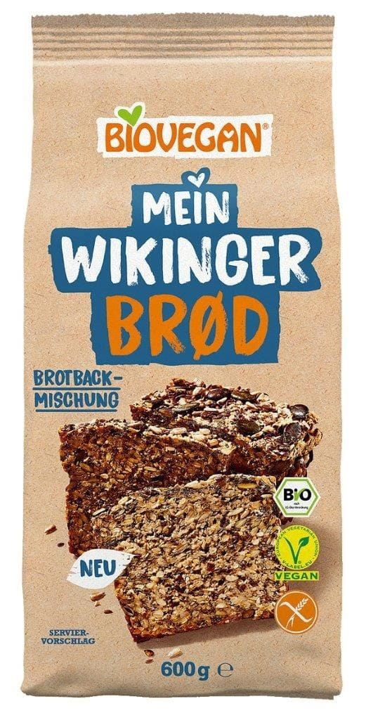 Eine Mischung zum Backen von Brot mit Körnern glutenfrei BIO 600 g - BIOVEGAN - Biolaboratorium