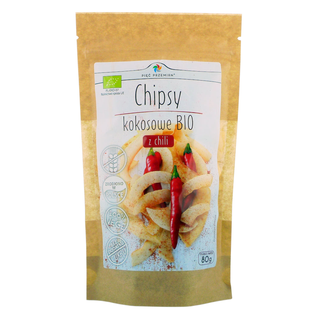 Kokoschips mit Chili BIO 80g FÜNF ÄNDERUNGEN - Biolaboratorium