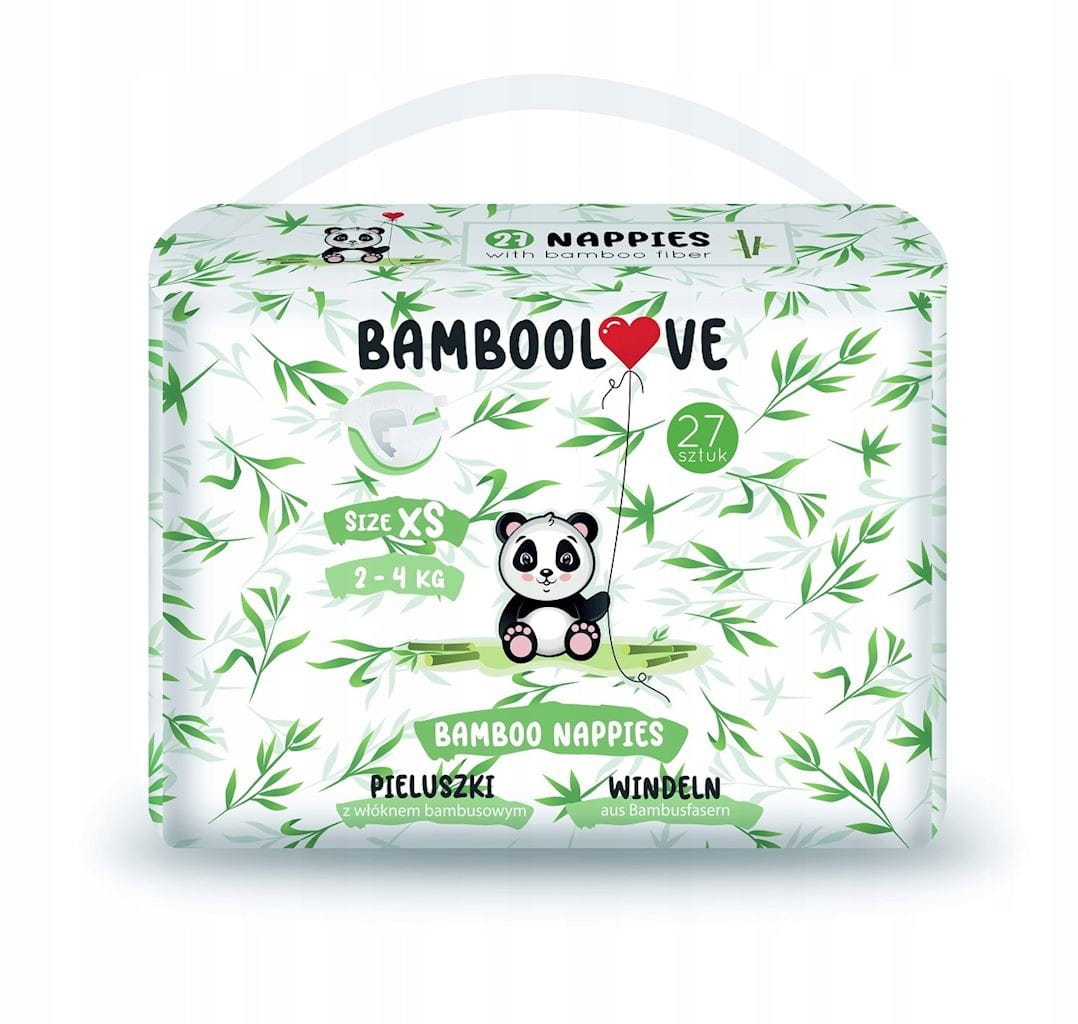 Bambusfaserwindeln Gr. xs 2 - 4 kg (27 Stück) - BAMBOOLOVE - Biolaboratorium