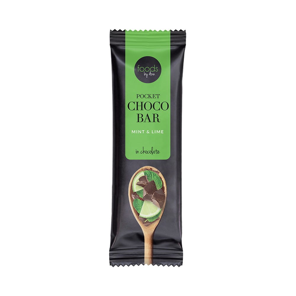 Schokoriegel Minze & Limette in Schokolade 35 g FOODS BY ANN - Biolaboratorium