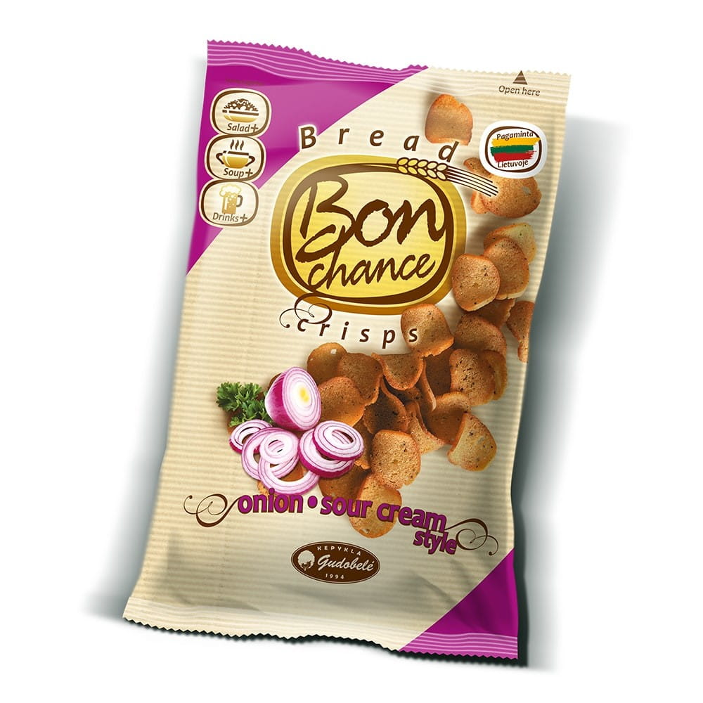 Sahne-Zwiebelbrot-Chips 120 g - BONCHANCE - Biolaboratorium