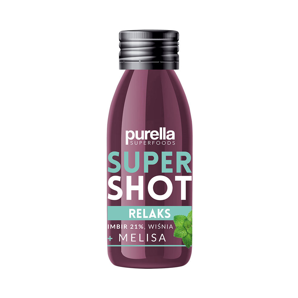 Supershot Relax Ingwerkirsche + Zitronenmelisse 100 ml - PURELLA SUPERFOODS - Biolaboratorium
