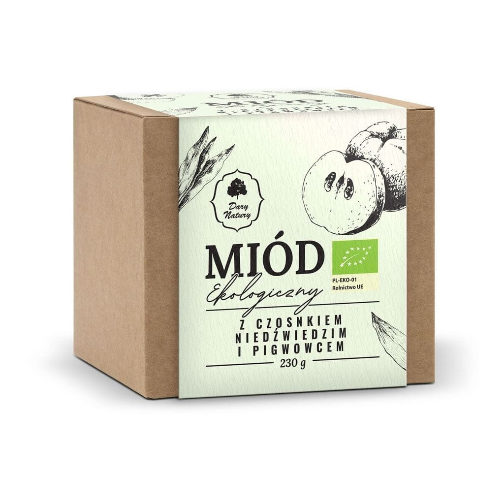 MULTIPLE BLUMENNEKTAR HONIG MIT KNOBLAUCH UND BÄRENKNOBLAUCH BIO 230 g - GESCHENKE DER NATUR - Biolaboratorium