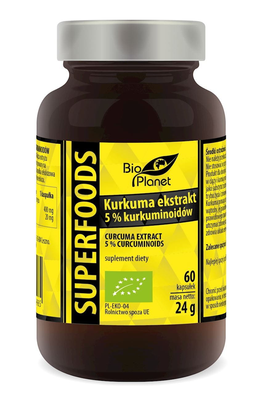 KURKUMA-EXTRAKT BIO 60 KAPSELN (420 mg) - BIO PLANET - Biolaboratorium