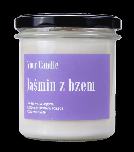 Soja-Jasmin-Kerze mit Flieder 300 ml - IHRE KERZE - Biolaboratorium
