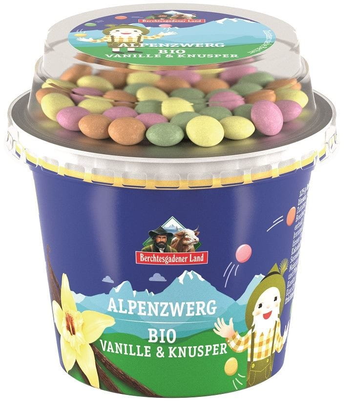 YAOURT À LA VANILLE AVEC GOUTTES DE CHOCOLAT BIO 137 g - BERCHTESGADENER LAND