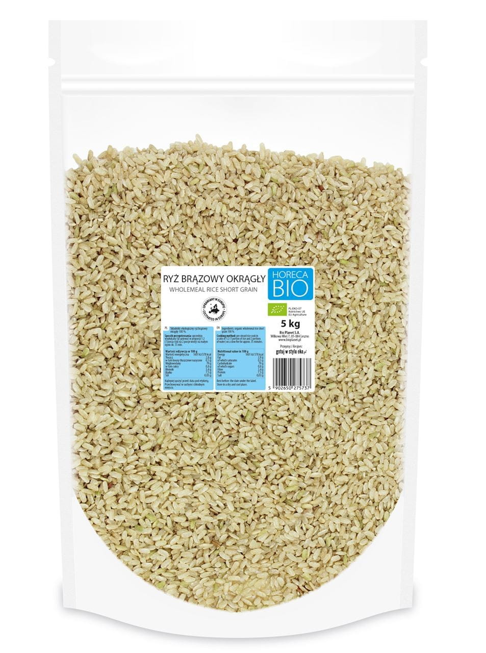 BIO RUNDER BRAUNER REIS 5 kg - HORECA - Biolaboratorium