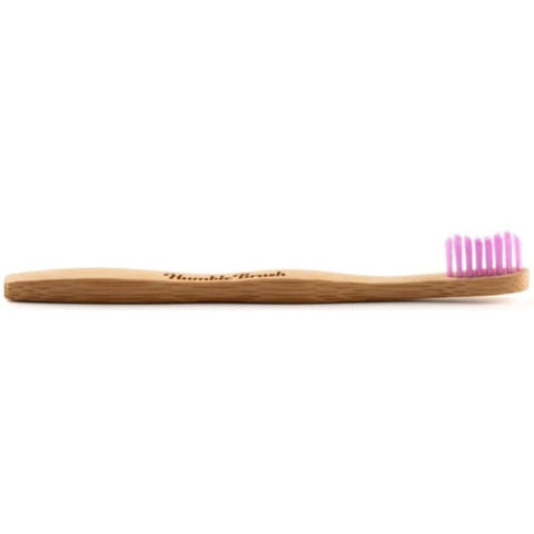 Soft lilac bamboo baby brush HUMBLE