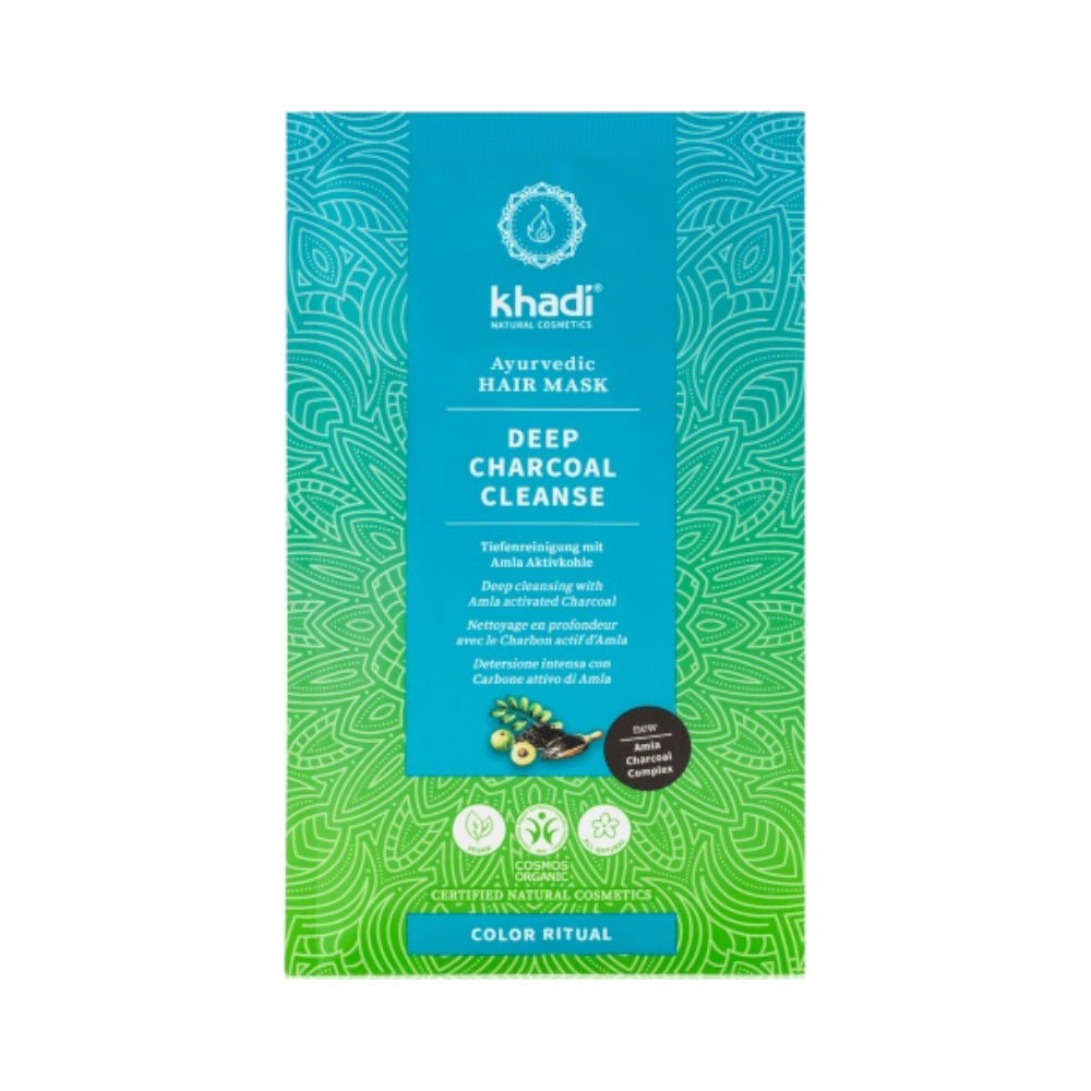KHADI tiefenreinigende Haarmaske mit aktiver Amla-Kohle