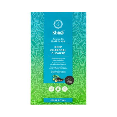 KHADI tiefenreinigende Haarmaske mit aktiver Amla-Kohle