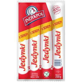 INDYKPOL JEDYNKI-Würstchen mit Käse 200 G