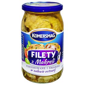 KOMERSMAG MAKREEL-FILETS PANIERT UND IN ESSIG FRITTIERT 800 G