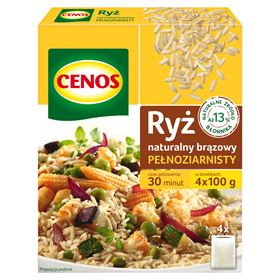 CENOS NATÜRLICHER BRAUNER REIS VOLLKORN 400 G (4 X 100 G) 12 STÜCK