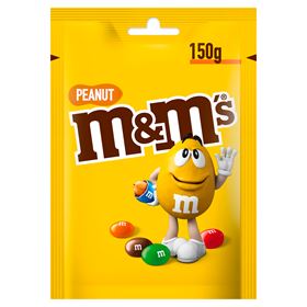 M&M'S PEANUT ERDNÜSSE MIT SCHOKOLADE ÜBERZOGEN IN BUNTEN SCHALEN 150 G