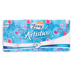 FOXY ARTISTICO TOILETTENPAPIER, Zart DEKORIERT, ROSA, 8 ROLLEN