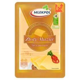 MLEKPOL GOLDEN MAZUR KÄSE IN SCHEIBEN 150 G 12 STÜCK