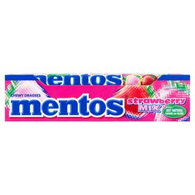 MENTOS ERDBEER-MIX-KAUBOGEN 37,5 G 20 STÜCK