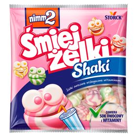 NIMM2 ŚMIEJŻELKI SHAKI FRUCHTGUMMIES ANGEREICHERT MIT VITAMINEN 90 G