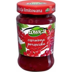 ŁOWICZ ERDBEERMARMELADE MIT ROTER JOHANNISBEERE 280 G 8 STÜCK