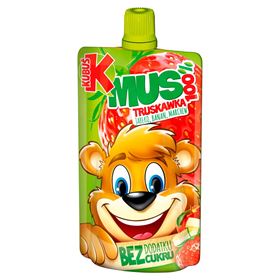 KUBUŚ MOUSSE 100 % FRUCHT BANANE APFEL KAROTTE ERDBEERE 100 G 12 STÜCK