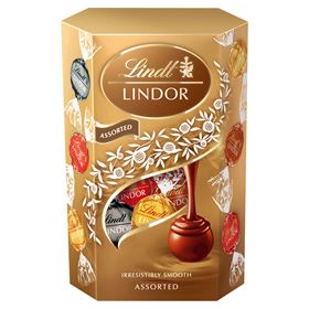 LINDT LINDOR SORTIERTE SCHOKOLADENPRALINEN MIT FÜLLUNG 200 G