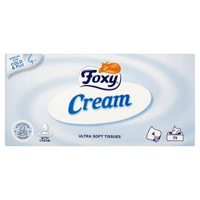 FOXY CREME ULTRA WEICHE 4-LAGIGE TÜCHER 75 STÜCK