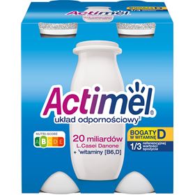DANONE ACTIMEL FERMENTIERTE MILCH KLASSISCHER GESCHMACK 400 G (4 X 100 G)