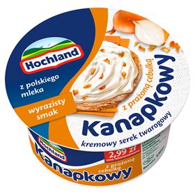 HOCHLAND FRISCHKÄSE-SANDWICH MIT GERÖSTETEN ZWIEBELN 130 G 8 STÜCK
