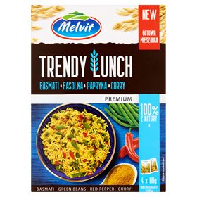MELVIT PREMIUM TRENDY LUNCH BASMATI BOHNEN PAPRIKA CURRY 320 G (4 X 80 G)