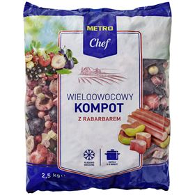 MAKRO CHEF MULTI-FRUCHT-KOMPOT-MISCHUNG MIT GEFRORENEN RHUBBAR 2,5 KG
