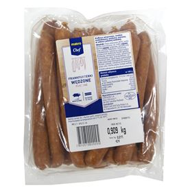 MAKRO CHEF GERÄUCHERTE FRANKFURTERS, GEKOCHT, CA. 1 KG