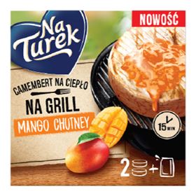NATUREK CAMEMBERTKÄSE MIT MANGO CHATNEY SAUCE ZUM GRILL 100 G 2 STÜCK