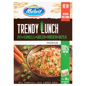 MELVIT PREMIUM TRENDY LUNCH REIS VERMICELLI ERBSEN KAROTTE BASILIKUM 320 G (4 X 80 G)