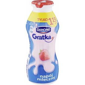 GRATKA MILCHGETRÄNK MIT ERDBEERGESCHMACK 170 G 6 STK