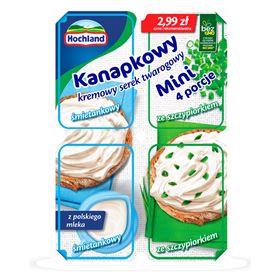 HOCHLAND SANDWICH MINI CREME UND KÄSE KÄSE 120 G (4 X 30 G) 8 STÜCK