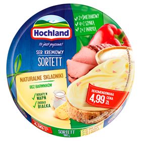 HOCHLAND FRISCHKÄSE IN SORTETT DREIECKEN 180 G 10 STÜCK