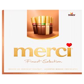 MERCI FINEST SELECTION KOLLEKTION VON SCHOKOLADEN MIT SCHOKOLADENMOUSSE 210 G 10 STÜCK
