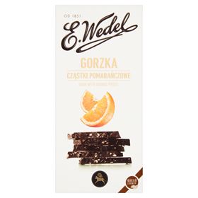 E.WEDEL BITTERSCHOKOLADE ORANGE PARTIKEL 100 G 12 STK