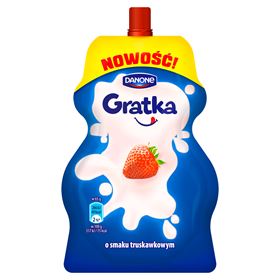 GRATKA-MILCH-DESSERT MIT ERDBEERGESCHMACK 65 G 12 STÜCK