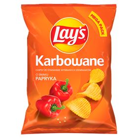 LAY'S CORRULED POTATO CHIPS PAPRICE GESCHMACK 210 G 14 STÜCK