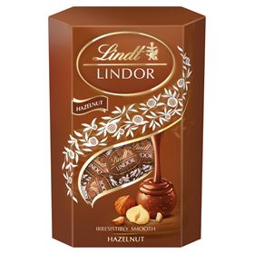 LINDT LINDOR CORNET MILCHSCHOKOLADENPRALINEN MIT NUSSFÜLLUNG 200 G